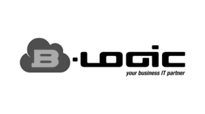 B-Logic Logo In Greyscale On A Transparent Background