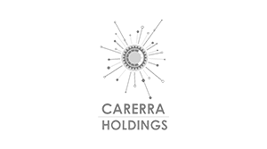 Logotipo de Carerra Holdings en escala de grises sobre fondo transparente