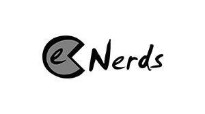 Enerds Logo In Greyscale On A Transparent Background