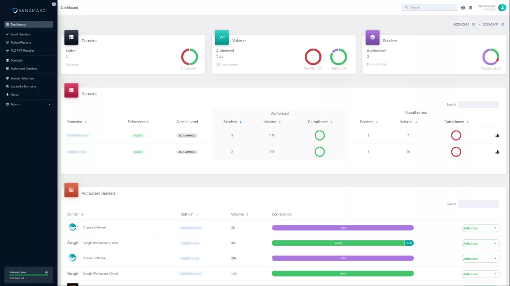 Sendmarc Customer Portal