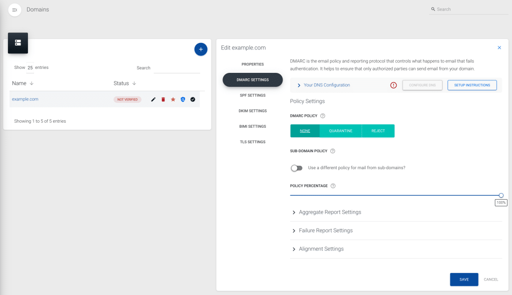 Sendmarc’s Dmarc Management Platform Makes Configuration Easy.