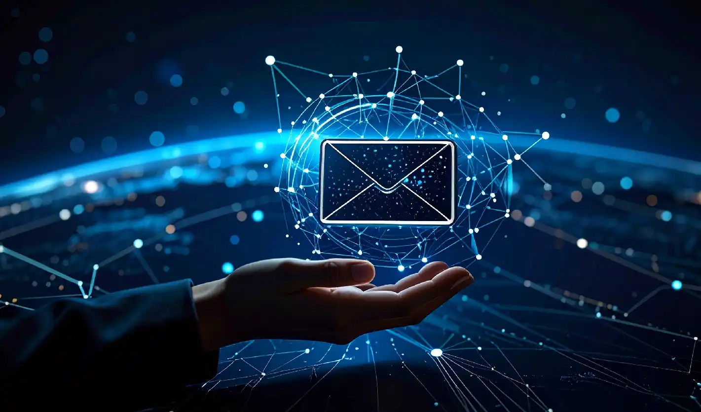 Digital Email And A Hand