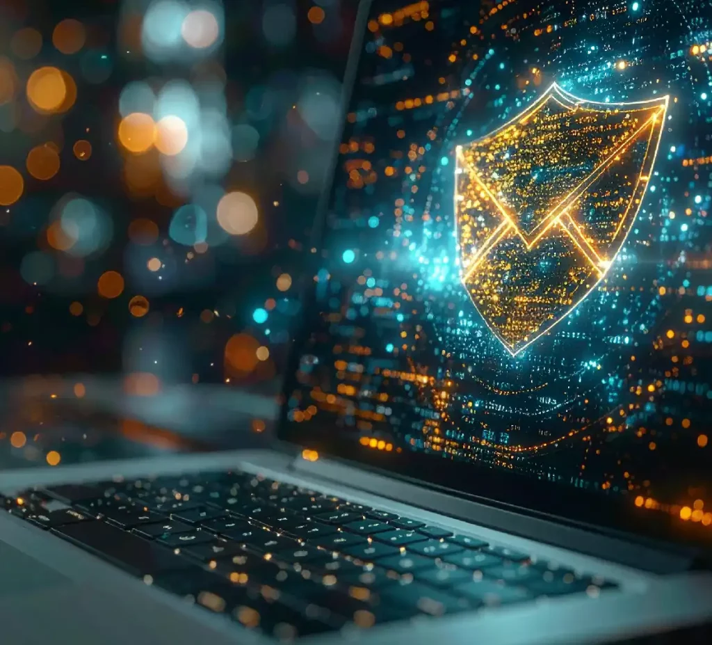 Digital Shield On Laptop