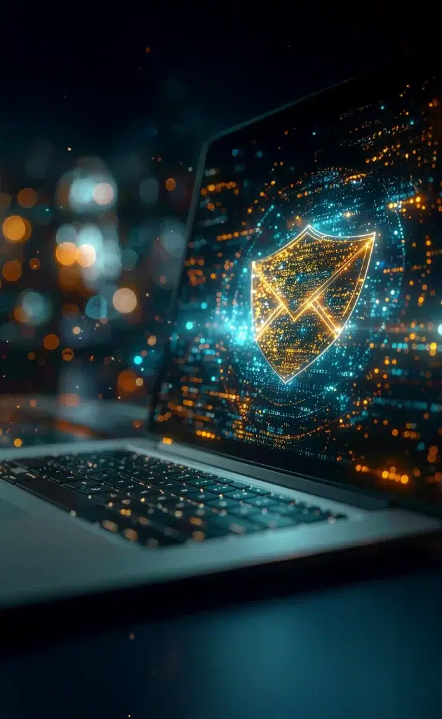 Digital Shield On Laptop