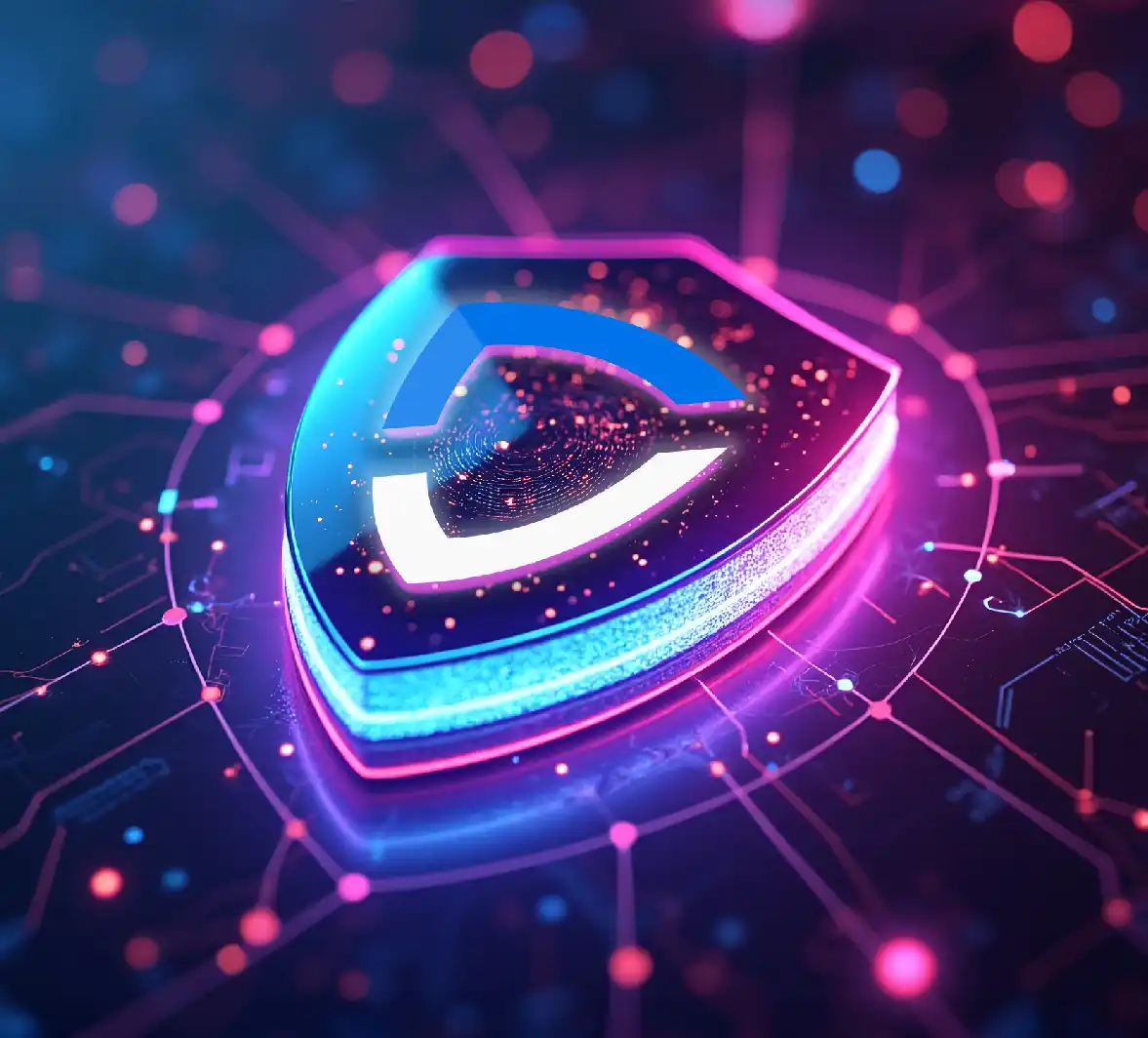 Sendmarc Shield Icon On A Digital Shield