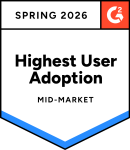 G2 Review Highest User Adoption Badge Spring 2026